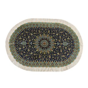 Qom Medallion 手工结制波斯丝地毯 Abi