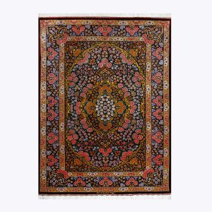 Qom Medallion 手工结制波斯丝地毯 Kahouri