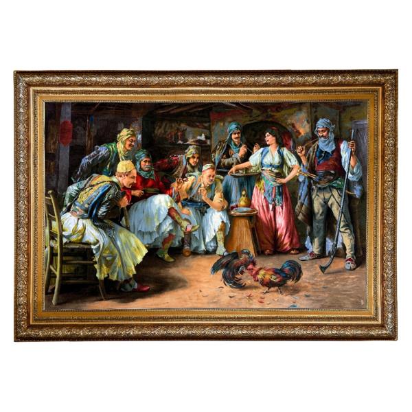 Main image of 手工结制波斯塔布里兹画毯，描绘花卉