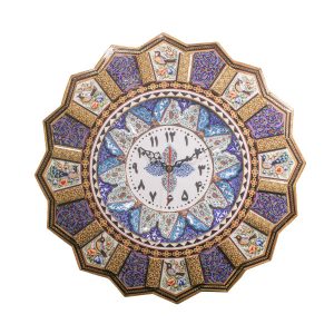 手工波斯木质壁挂时钟 – 镶嵌工艺艺术，Bita