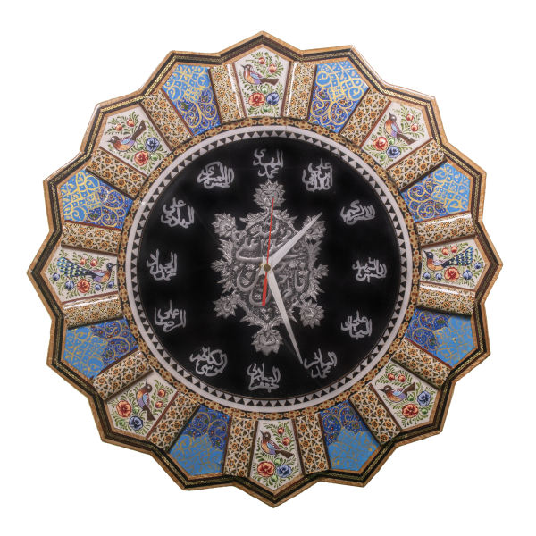 Main image of 手工波斯木质壁挂时钟 – 镶嵌工艺艺术，Golnaz