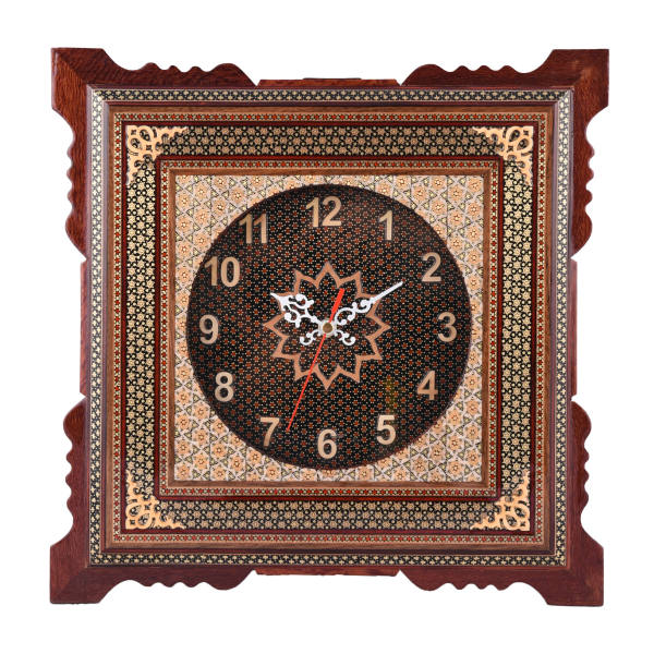 Main image of 手工波斯木质壁挂时钟 – 镶嵌工艺艺术，Hivana