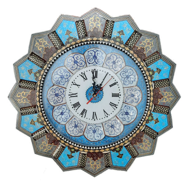 Main image of 手工波斯木质壁挂时钟 – 镶嵌工艺艺术，Khorshidi II