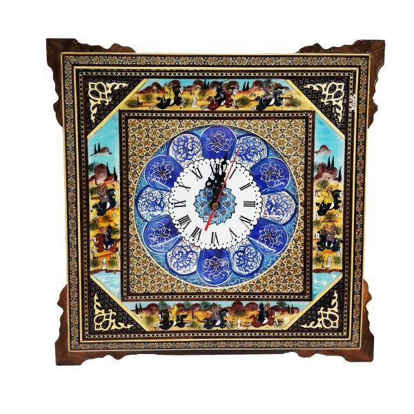 Main image of 手工波斯木质壁挂时钟 – 镶嵌工艺艺术，Mahsan