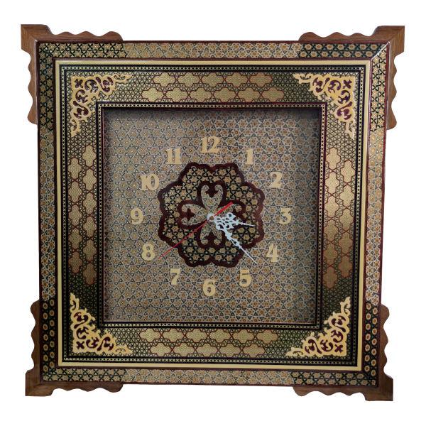 Main image of 手工波斯木质壁挂时钟 – 镶嵌工艺艺术，Nafis
