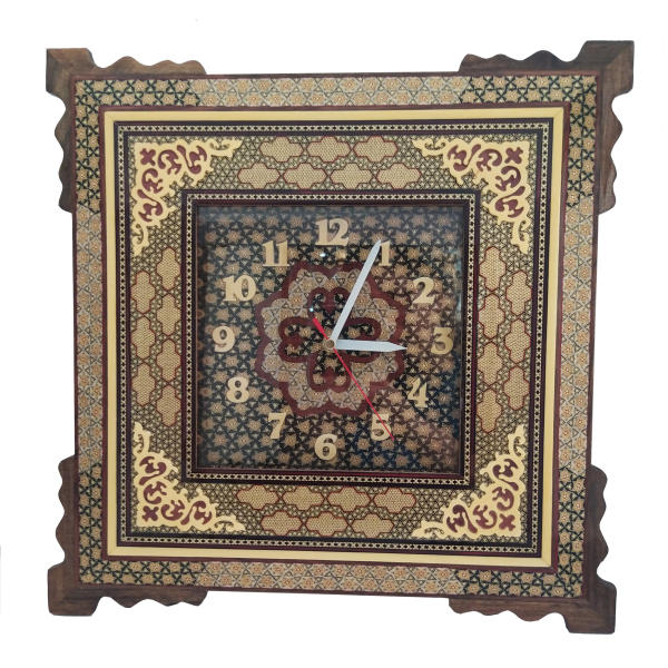 Main image of 手工波斯木质壁挂时钟 – 镶嵌工艺艺术，Arad