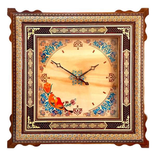 Main image of 手工波斯木质壁挂时钟 – 镶嵌工艺艺术，Araz