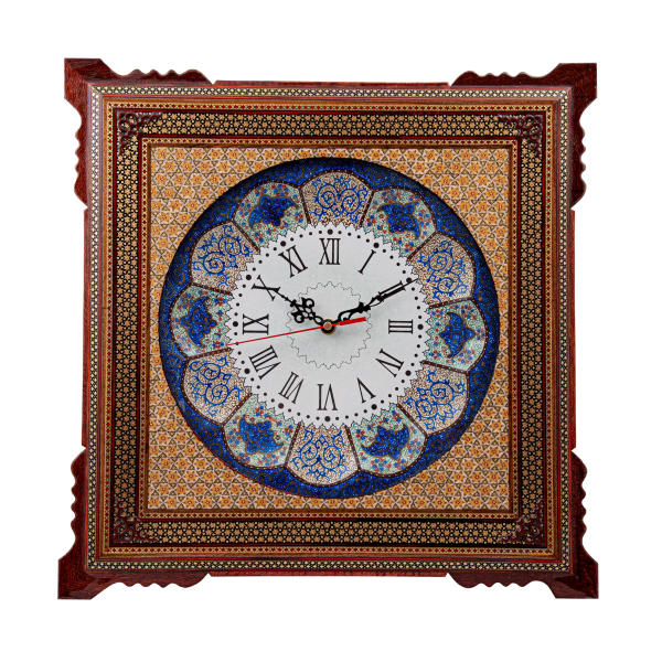 Main image of 手工波斯木质壁挂时钟 – 镶嵌工艺艺术，Parvaresh II