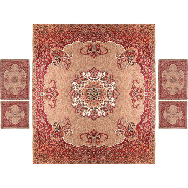 Main image of 波斯床罩套装 – 东方风格双人尺寸 / Termeh面料 – 粉色 Laya款