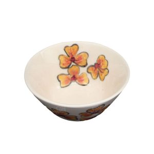 手工装饰陶碗 款式 Orange Flower
