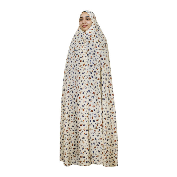 伊朗文化罩袍 – 彩色,日常使用及礼拜适用,橙花款