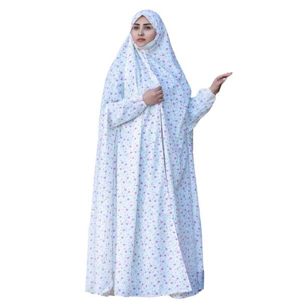 Main image of 女性伊斯兰带袖礼拜罩袍 – 适合祈祷，紫花款