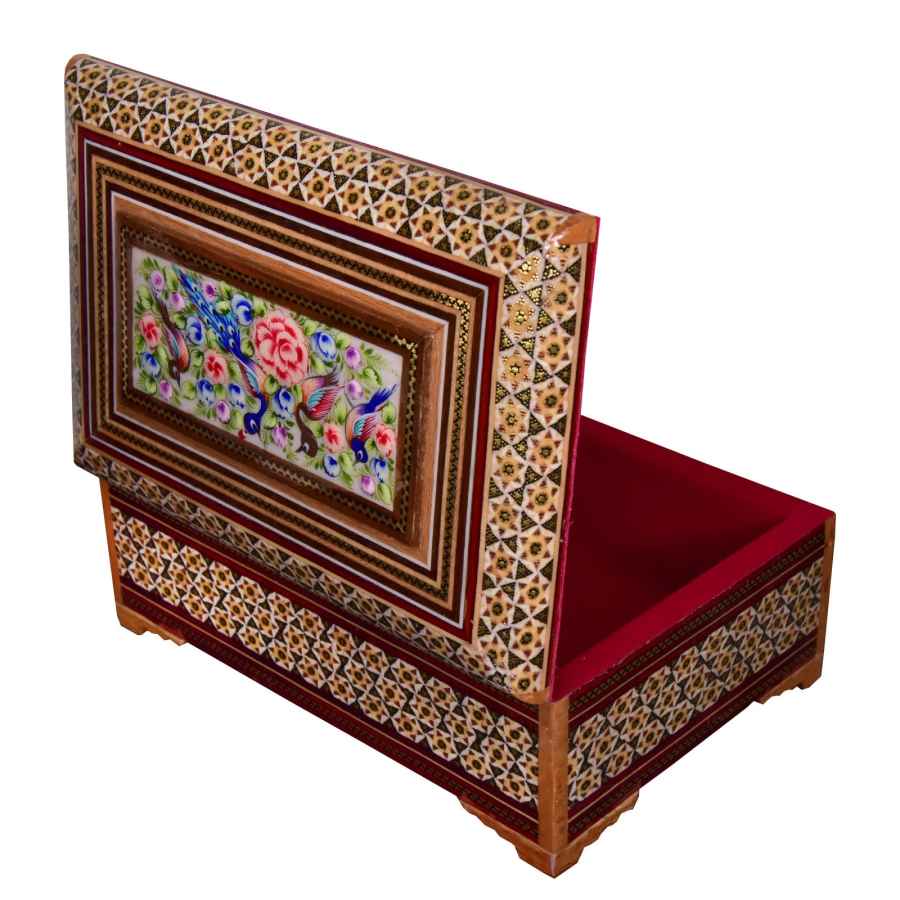 手工木质首饰盒 – 波斯哈塔姆工艺，型号Zhina