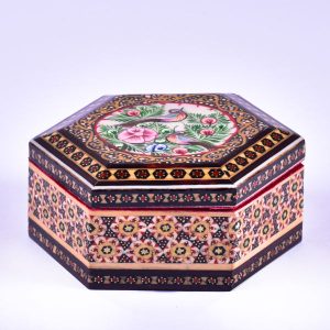 手工木质首饰盒 – 波斯哈塔姆工艺，型号Arad