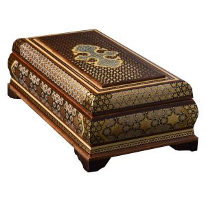 手工木质首饰盒 – 波斯哈塔姆工艺，型号Aras