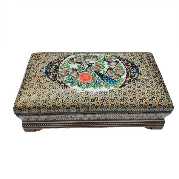 Main image of 手工木质首饰盒 – 波斯哈塔姆工艺，型号Birds