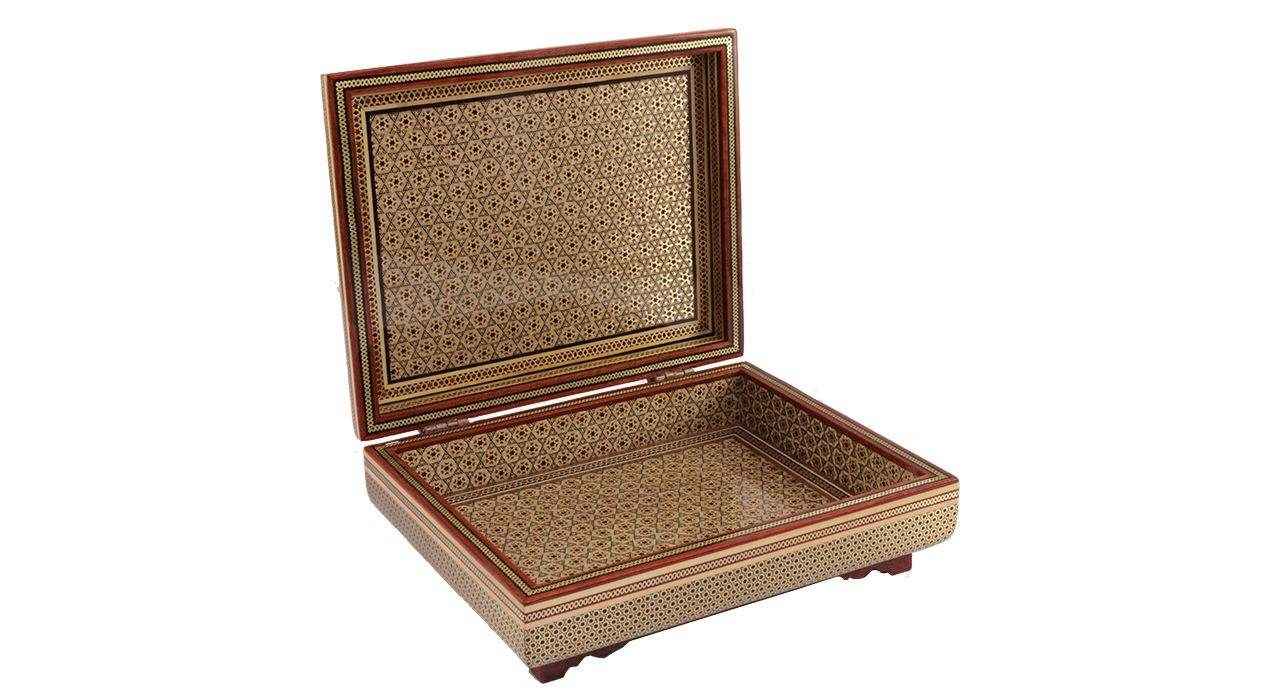 手工木质首饰盒 – 波斯哈塔姆工艺，型号Goharan