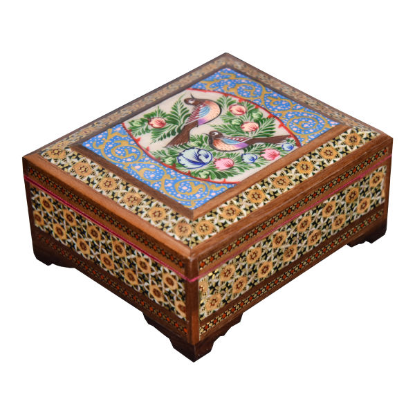 手工木质首饰盒 – 波斯哈塔姆工艺,型号Pardisi