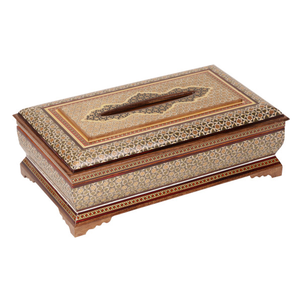 Main image of 波斯手工木质纸巾盒 – 卡塔姆工艺哈米德款