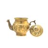 Thumbnail 3: 波斯黄铜茶炊 装饰性炭火茶具 花卉图案 2 升