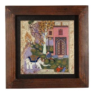 装饰波斯镶框瓷砖 – 《Shahnameh》灵感图案: Farahani