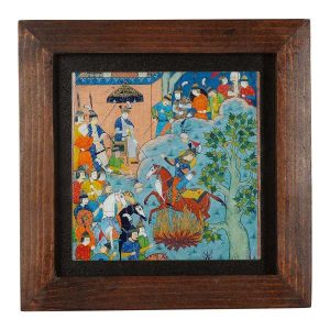 装饰波斯镶框瓷砖 – 《Shahnameh》灵感图案: War