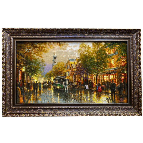 Main image of 手工结制波斯塔布里兹画毯，描绘法国