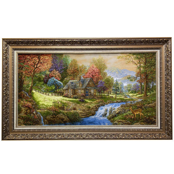 Main image of 手工结制波斯塔布里兹画毯，描绘凯布里亚