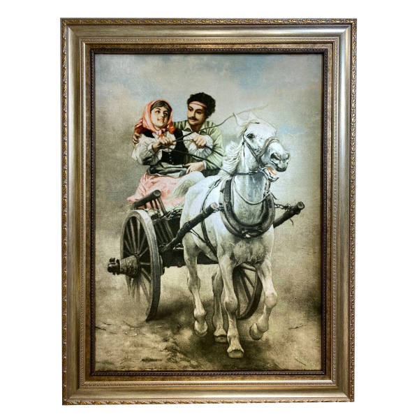 Main image of 手工结制波斯塔布里兹画毯，描绘法厄顿