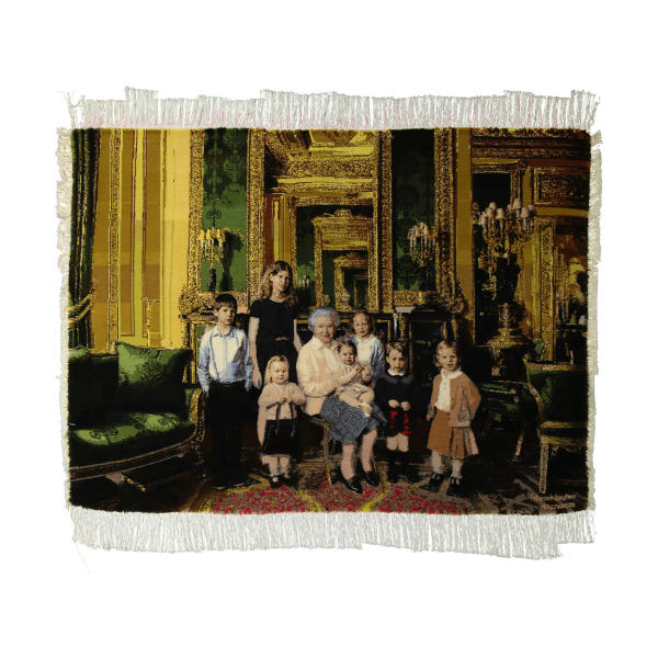 Main image of 手工结制波斯塔布里兹画毯，描绘伊丽莎白女王