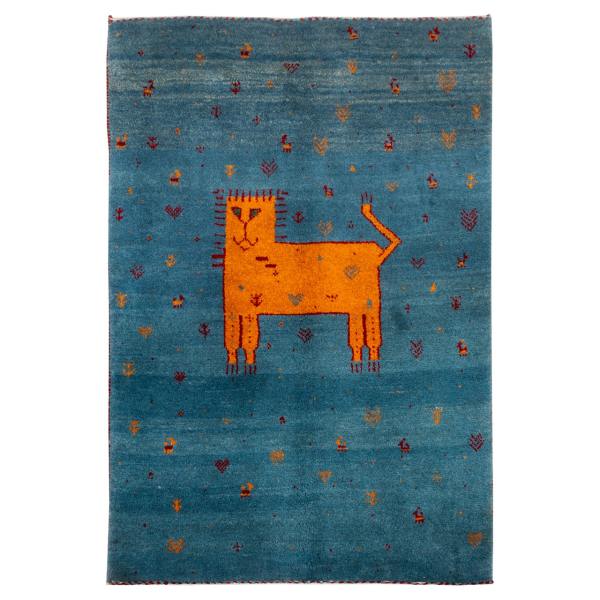 Main image of 波斯加贝羊毛地毯 手工编织 动物图案 猫 II