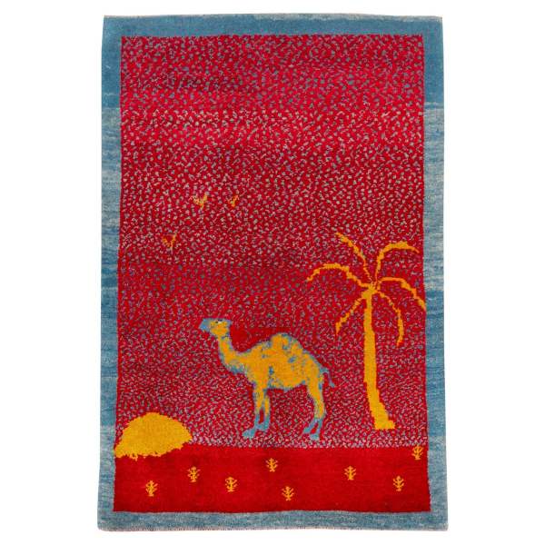 Main image of 波斯加贝羊毛地毯 手工编织 动物图案 骆驼 I