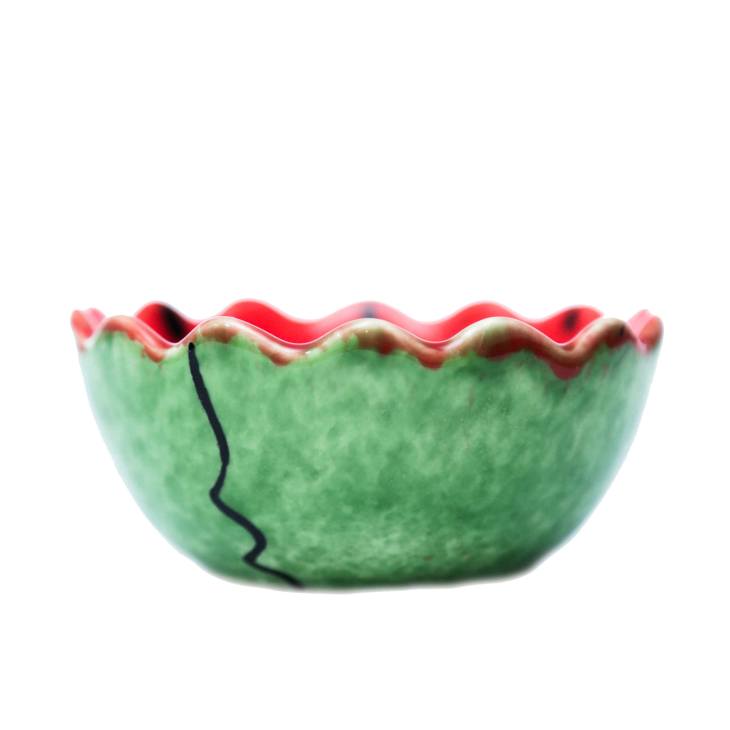 Main image of 手工装饰陶碗 款式 Watermelon