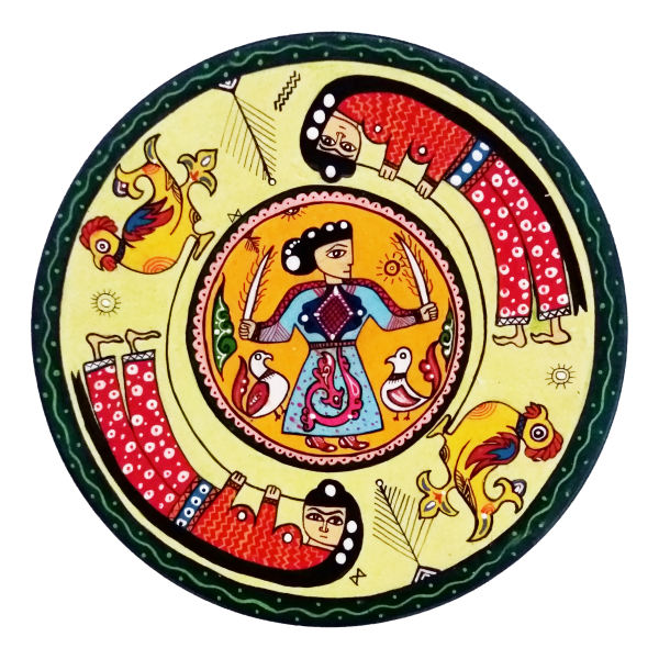 Main image of 装饰陶瓷盘 手绘 拉贾斯坦风格 X