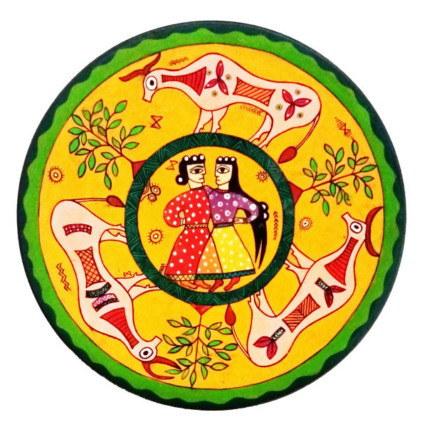 Main image of 装饰陶瓷盘 手绘 拉贾斯坦风格 XII