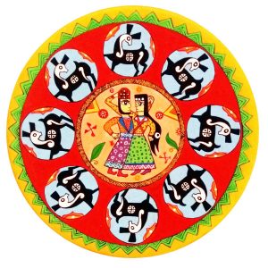 装饰陶瓷盘 手绘 拉贾斯坦风格 II