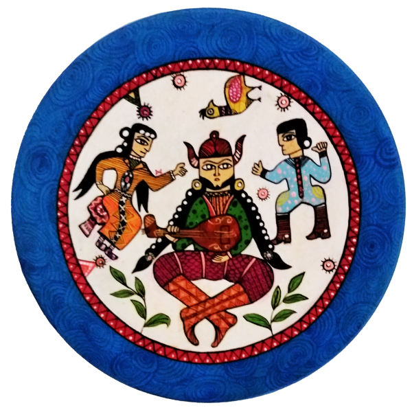 Main image of 装饰陶瓷盘 手绘 拉贾斯坦风格 IV