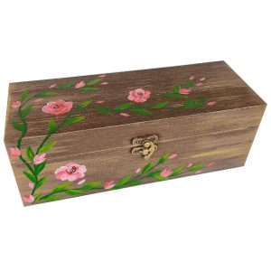 带艺术图案的礼品木盒 粉花 款