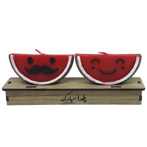 西瓜蜡烛 – 新郎新娘设计，适合 Yalda 之夜