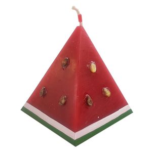 西瓜蜡烛 – 红色款，适合 Yalda 摆设