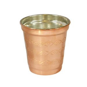 波斯铜杯 – 手工锤纹 Mahak 款