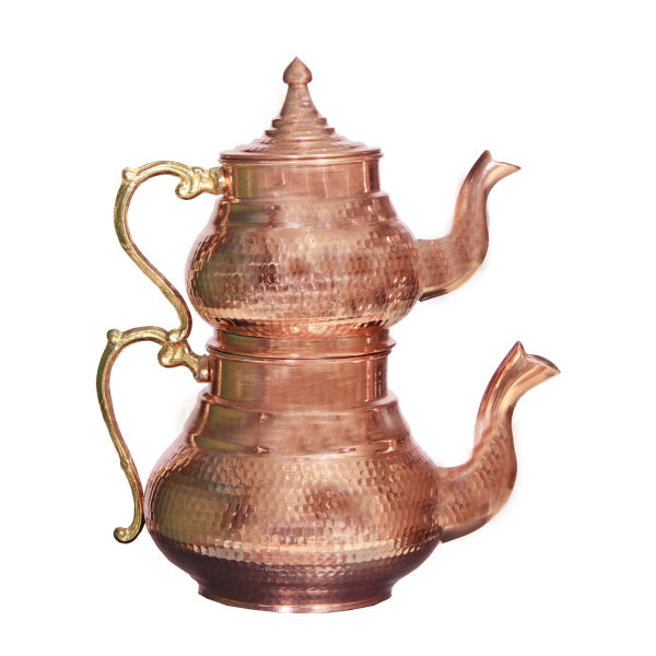 Main image of 波斯铜双层茶壶 – 锤制耐用 Varna 款