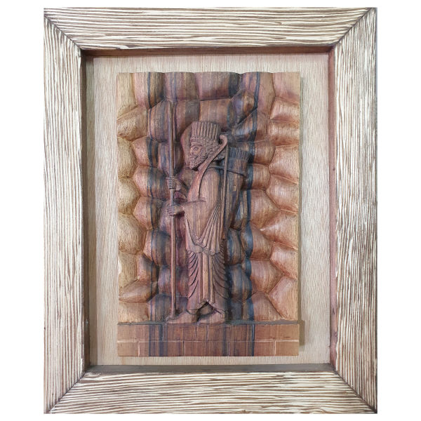 Main image of 镶框木雕艺术 波斯士兵款