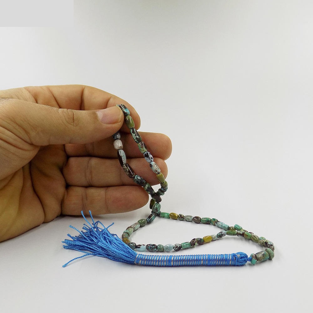 波斯尼沙布尔绿松石念珠 —— 手工制作 66颗祈祷珠 Tasbih Dara