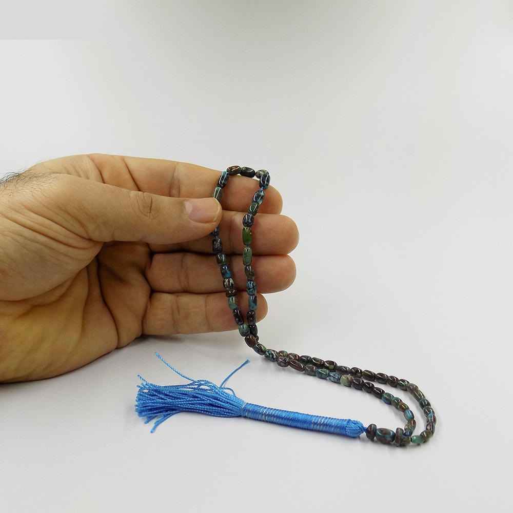 波斯尼沙布尔绿松石念珠 —— 手工制作 66颗祈祷珠 Tasbih Diba