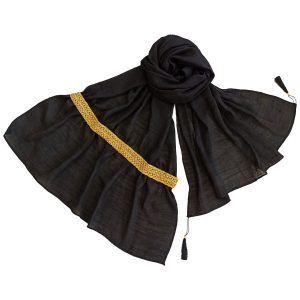 巴洛奇刺绣女士披肩 黑色