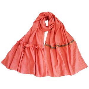 巴洛奇刺绣女士披肩 粉色