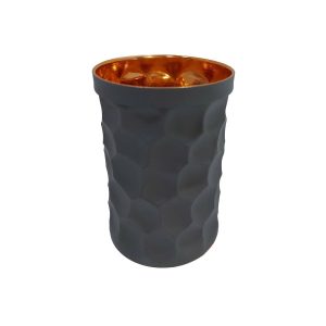 波斯铜杯 – 手工锤纹 灰色款