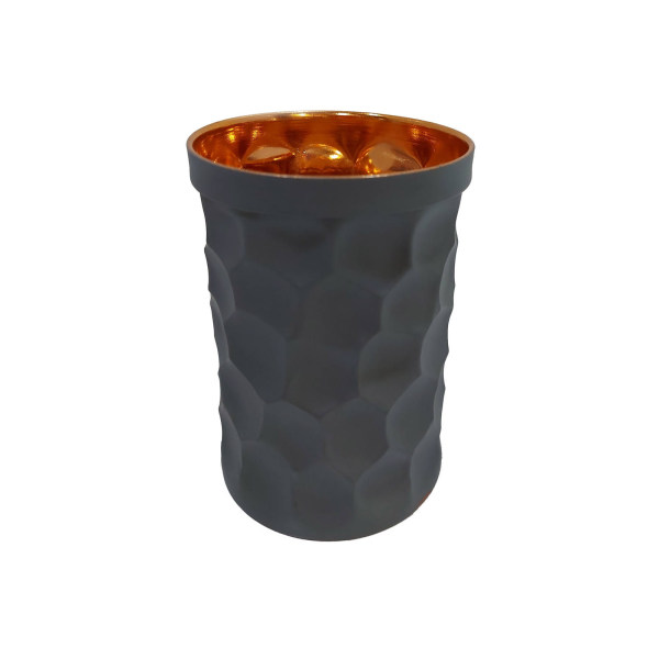 波斯铜杯 – 手工锤纹 灰色款