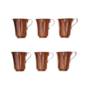波斯铜杯 – 六件套手工锤纹 Minel 款